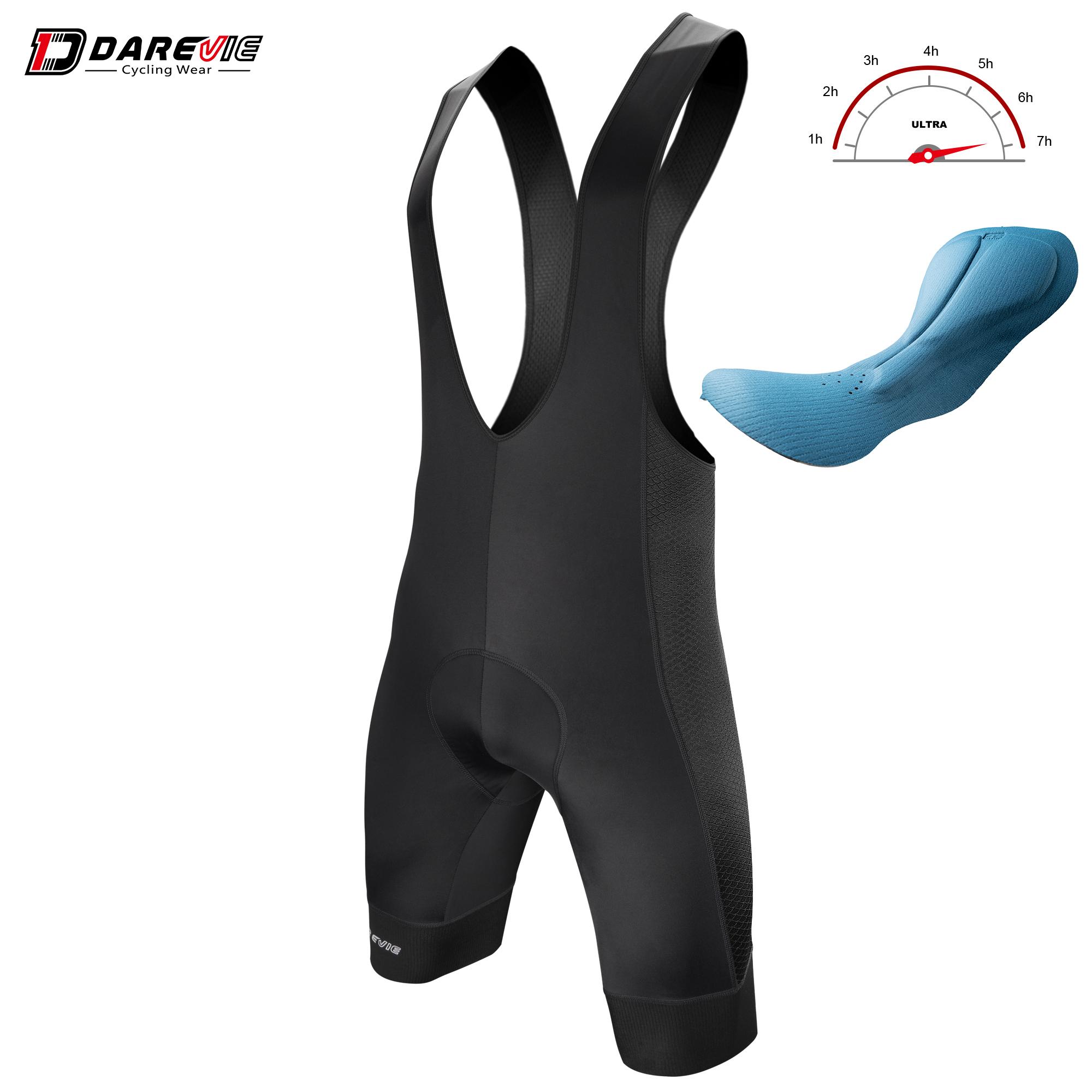 DAREVIE Men s Cycling Bib Shorts Italy Elastic Interface® 120kg/m³ Pad PRO Level Cycling Shorts Men MTB Road Cycling Bib Shorts Asian-M