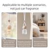 Natural Wood Hanging Aroma Pendant for Car and Home – Slow-Release Glass Bottle Freshener