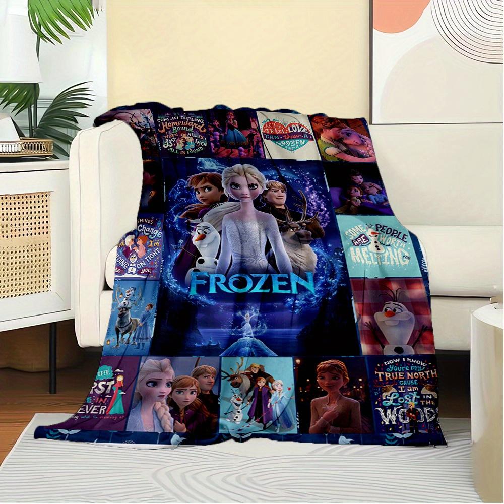 1pc Flannel Frozen Elsa Anna Olaf Kristoff Sven Sofa Throw Blanket Bed Coverlet Gift Home Decor Winter Wonderland Movie Poster