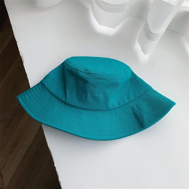 Solid Color Men Women Couple Bucket Hat Korean Version Ins Versatile Basin Hat Summer Big Brim Cotton Bucket Hat