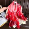 Stoles Wraps Silk Scarf Foulard Female Scarves Wraps Hijab Bandana Women Large-size Beach Shawls Muslim HijabsTravel Sunscreen