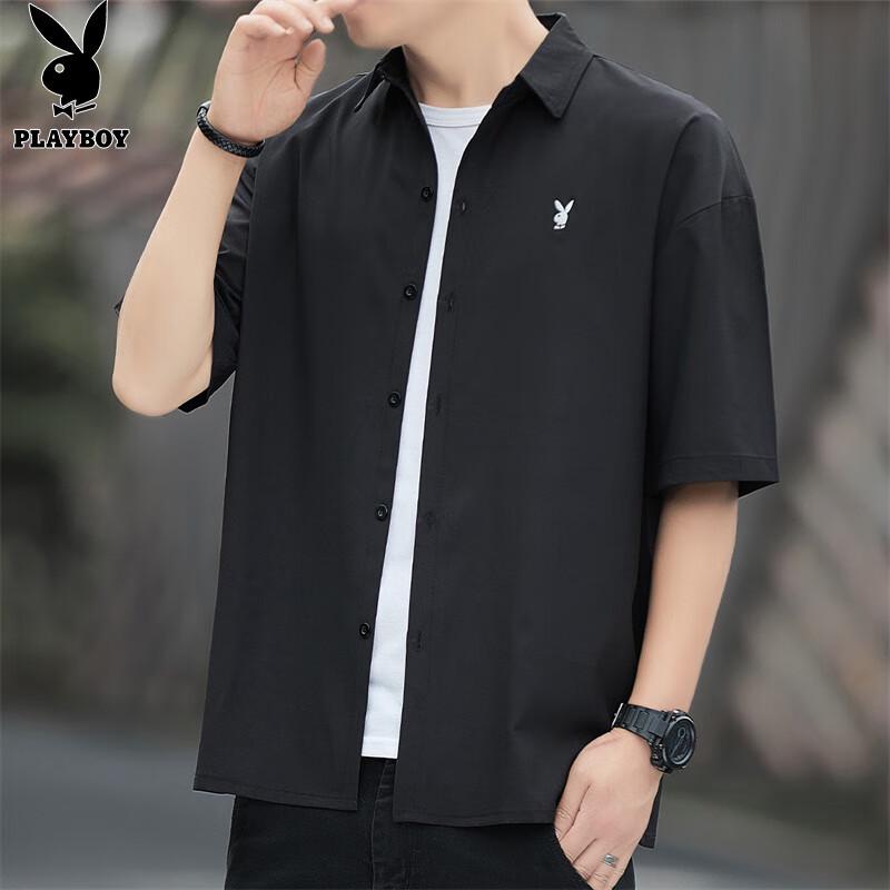 PLAYBOY Men s Casual Short-Sleeve Shirt XL