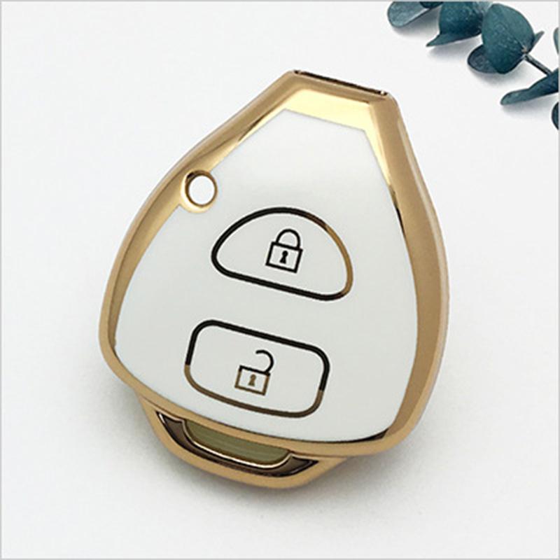 TPU Car Key Case Cover For Toyota Auris HiLux Corolla Fortuner Prado Verso Camry Reiz Yaris Vitz Vios Rav4 Ractis 2/3/4 Button