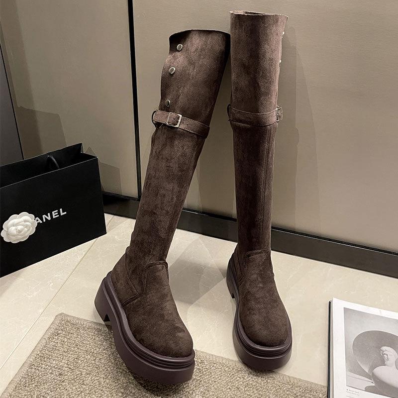 2025 Autumn/Winter Women's Long-Leg Soft Foldable Mid-Tube Boots