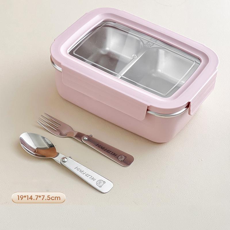 Divided Bento Lunch Box Detachable Lid Student Portable Large Capacity Sealed Lunch