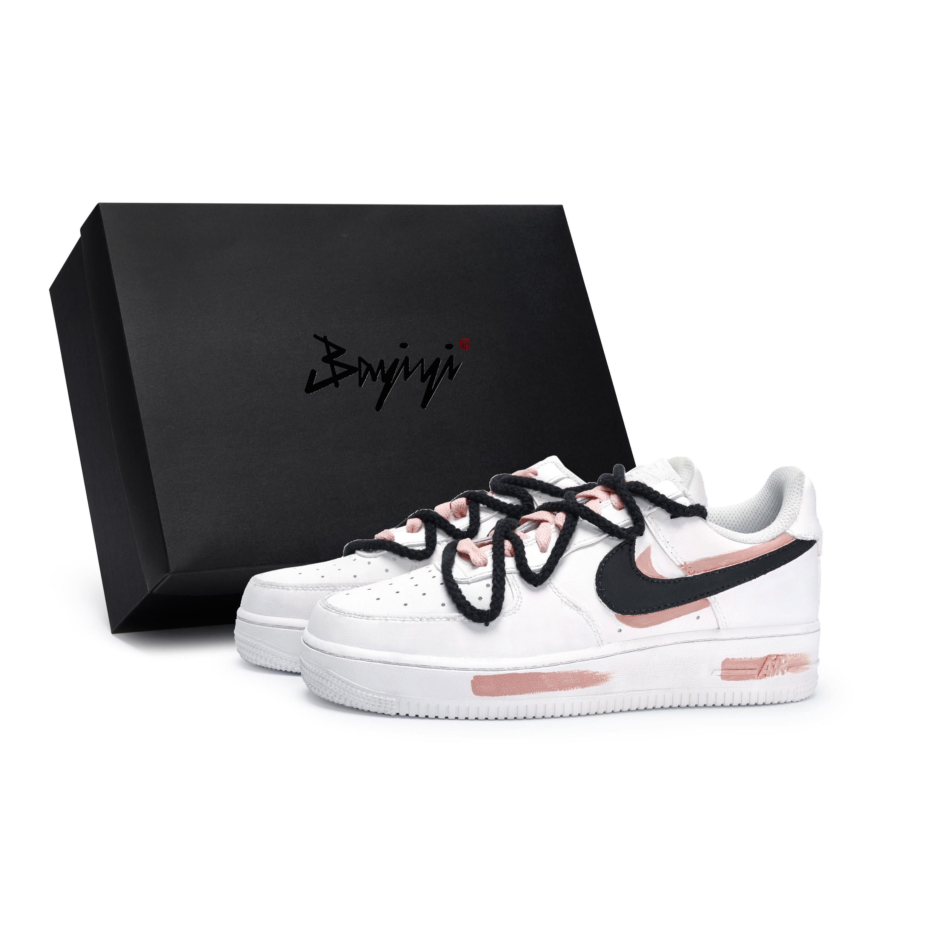 

Nike Air Force 1 Skateboard Shoes Unisex Low Top Black/Flesh Pink CW2288-111(Team80-S-BOX) 40
