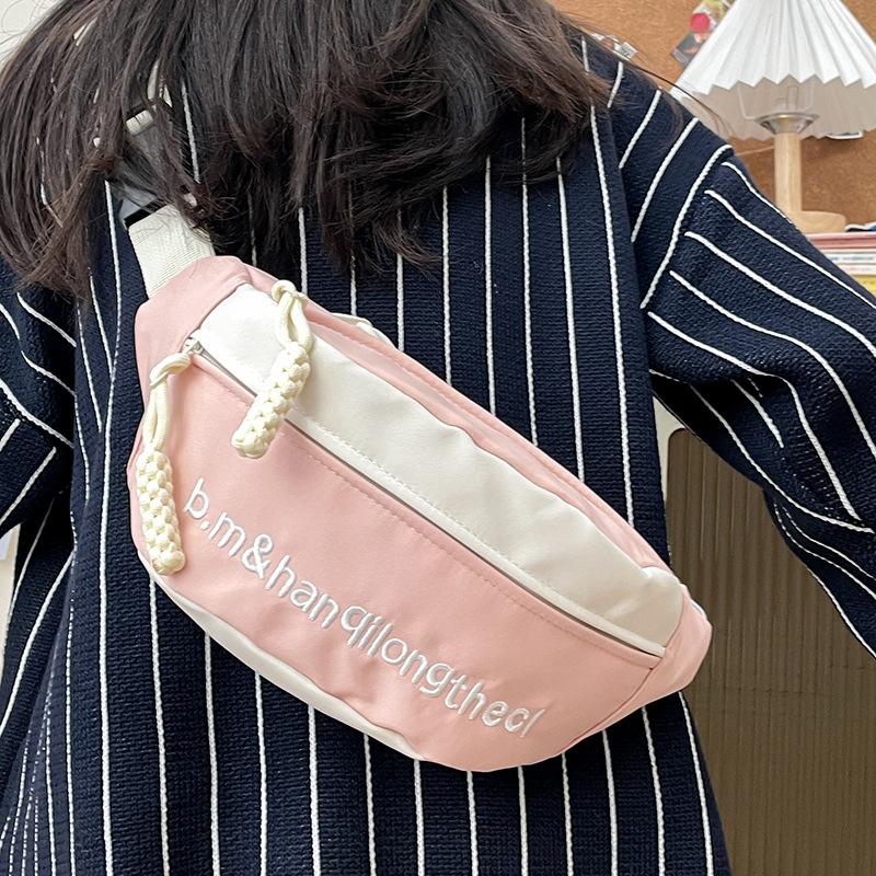 

Трендовая нагрудная сумка-кроссбоди, рюкзак для езды на мотоцикле/велосипеде, повседневная маленькая сумка, женская спортивная сумка-кроссбоди для бега розовый