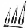 Silicone High-Temperature Resistant Tongs - Ideal for Grilling, Frying, and Bread - Stainless Steel Kitchen Tool
