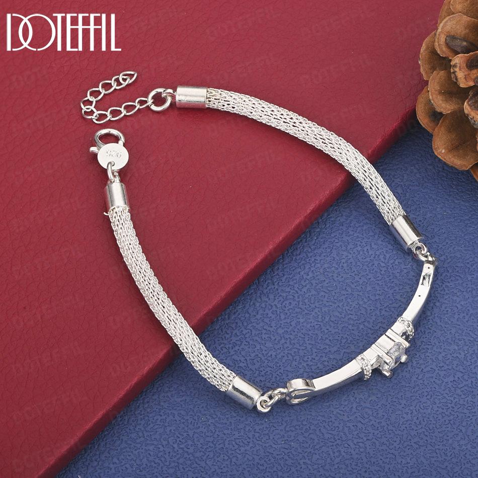 

Очаровательный браслет-цепочка «Змейка» из стерлингового серебра 925 пробы, Свадебный модный подарок, Ювелирное изделие 20cm