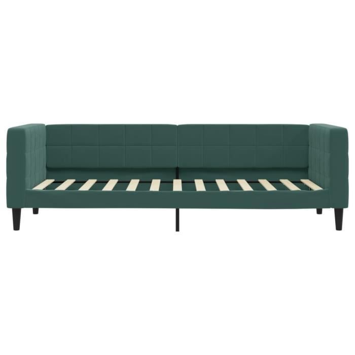 VidaXL Lit de repos vert foncé 80x200 cm velours 354003