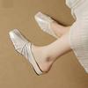 Net Mesh Open-toe Head Covering Shoes, Half-trousers, Women's Shoes, Platform Heels