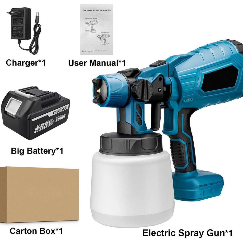 Portable Electric Paint Spray Gun - Multifunctional High-Pressure Atomization Tool