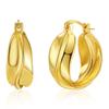 Geometry Twisted Thick Hoop Earrings Fashion Big Round Circle Earrings For Women Punk Hiphop Jewelry