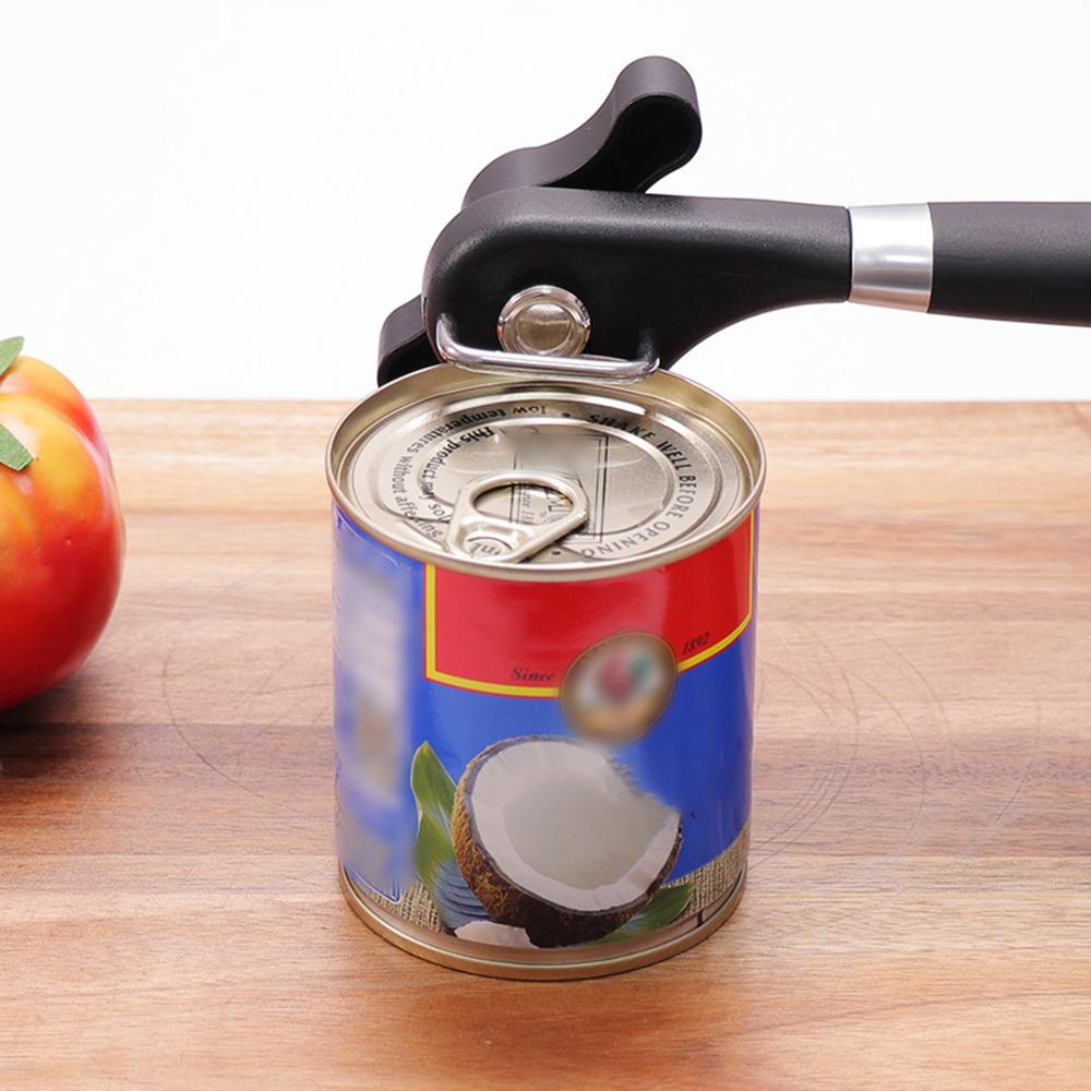 Safe Cut Can Opener, Smooth Edge Can Opener Handheld Easy Turn Knob Manual Can Opener, Ergonomic Smooth Edge, Food Grade Stainle