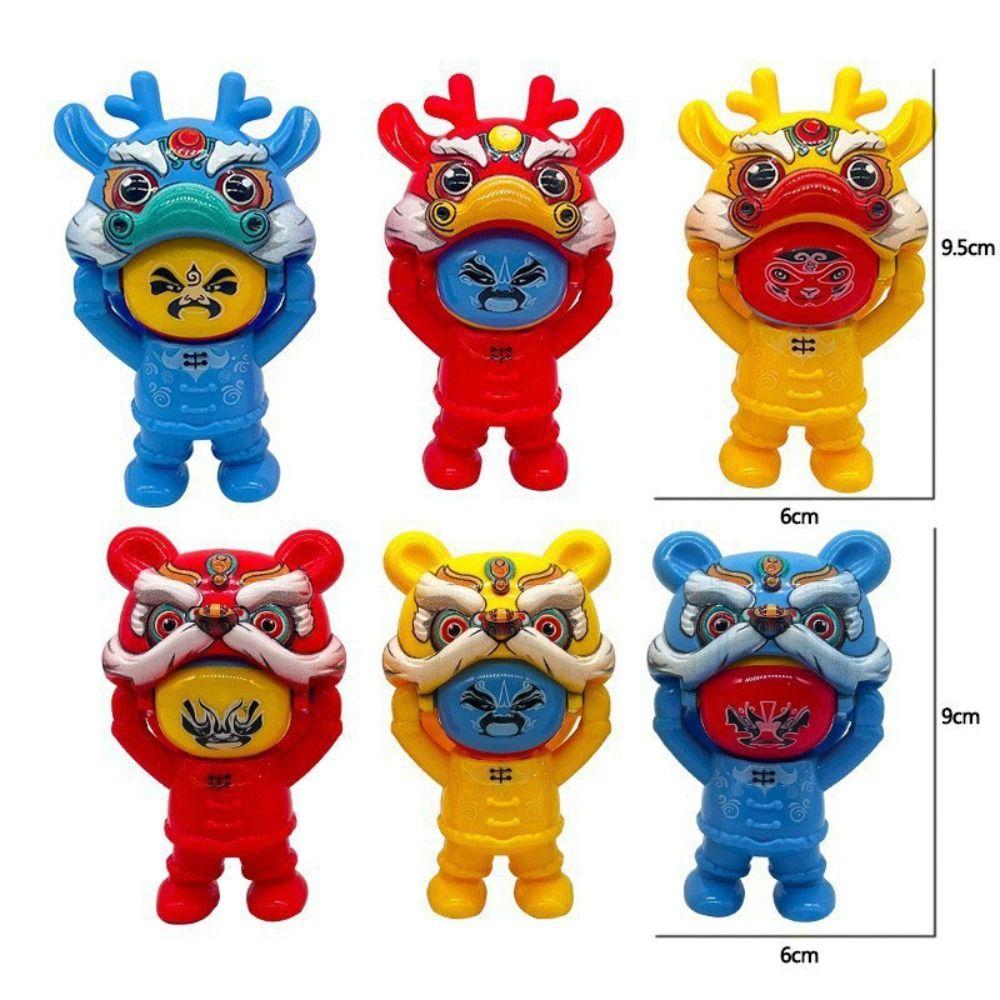 5pcs Face Painting Dolls Lion Dance Face Changing Doll Face Changing Toys  Kids Playing Supplies