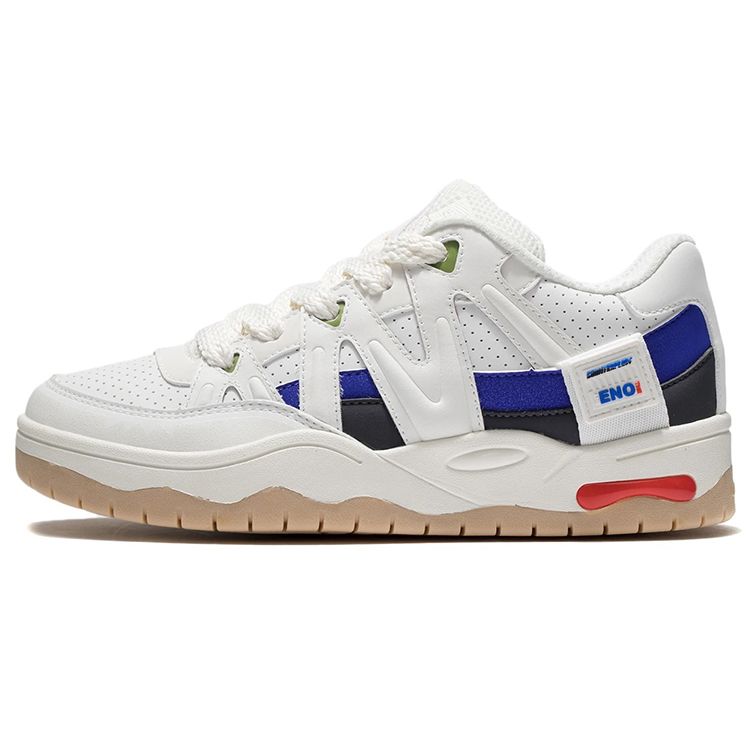 

Li-Ning Yufeng Synthetic Leather Non-Slip Wear-Resistant Lightweight Low-Top Skate Shoes Women Sneakers White Blue AGCS174-1 38⅓