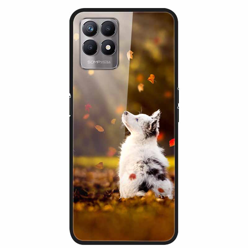 For Realme 8i Cases Realme 8 5G Tempered Glass Hard Back Cover For Realme8 Phone Cases Soft Bumper Fundas for Realme 8 i Realme8