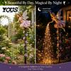 Whimsical Backyard Lighting Decor Fairy Sprinkling Magic Dust Solar Garden Light, Outdoor Front Yard Flower Bed Decorative Accents Statue