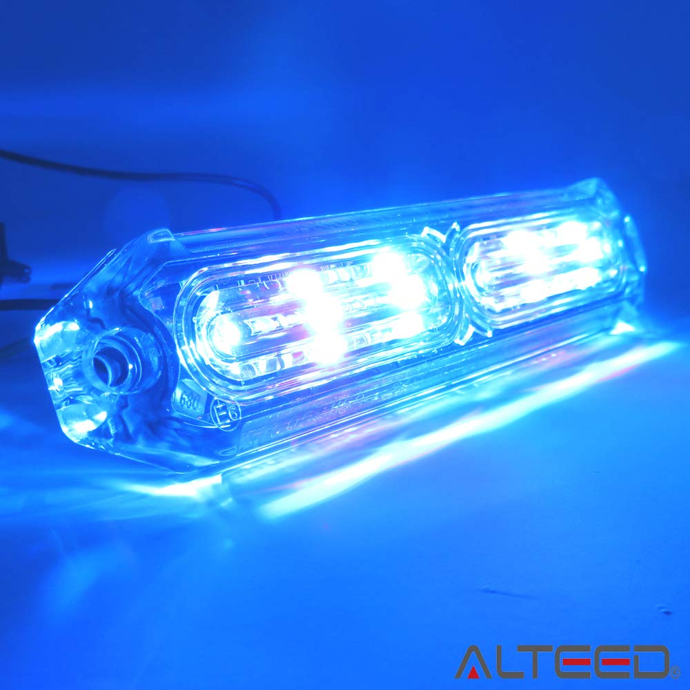 ALTEED Small Thin LED Flash Light Bar, 24 Patterns, Synchronous Linkage Function, Compatible with