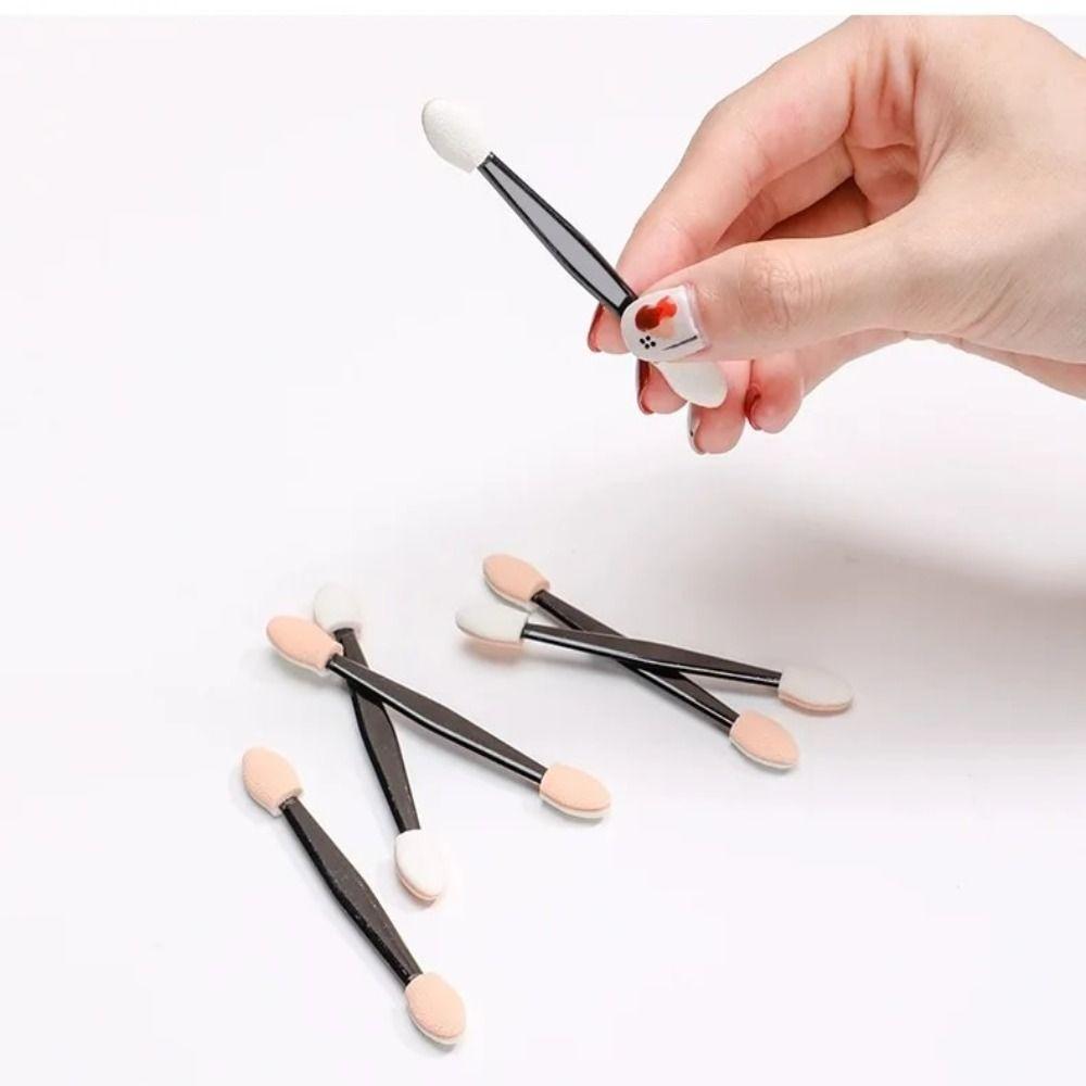 50Pcs Dizzy Dual Sides Eye Shadow Applicator Dual Sided Chrome Pigment Applicator  Home