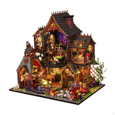 Kits de móveis para casa de bonecas em miniatura Coleção de arte de quebra-cabeça 3D Ornamentos de diorama feitos à mão minúsculos