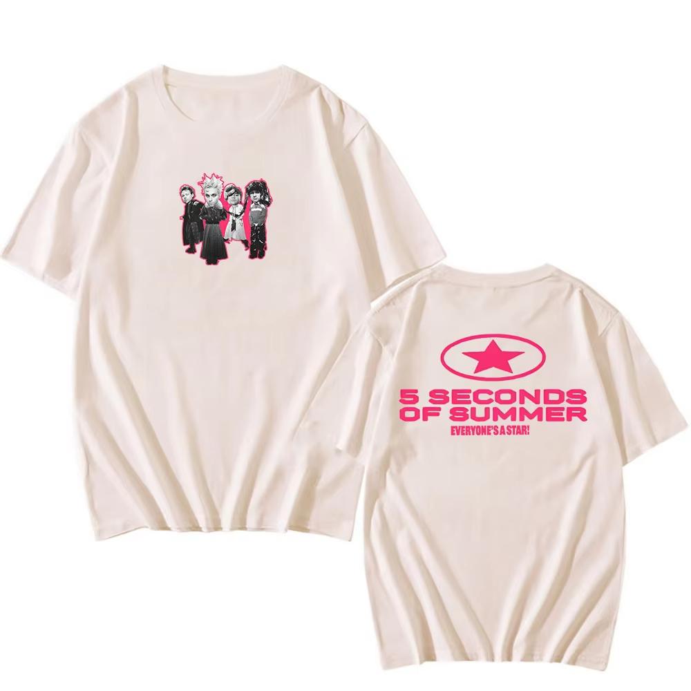 2026 Summer Oversized Tshirt Breathable Cotton Blend Y2k Star Letter Graphic Print Unisex Casual Streetwear Tshirt