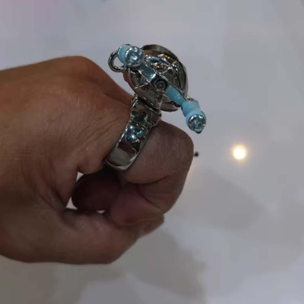 Rotatable Fishing Reel Necklace Luxury Men Neck Pendant Neck Chain Fishing Reel Ring  Fishermen