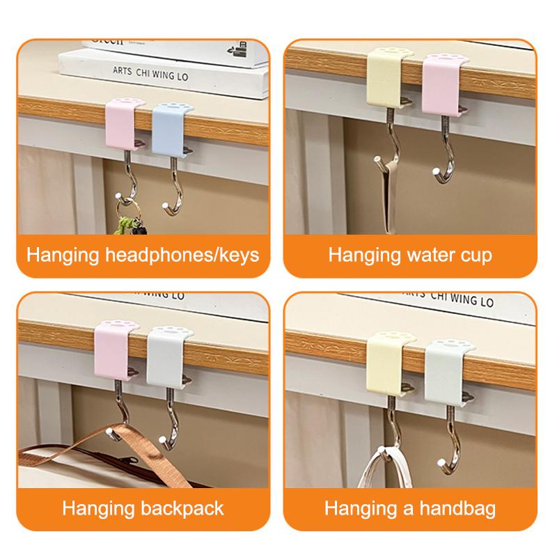 Cat Claw Hook Adjustable Desk Edge Hook Bag Hook Table Side Hanging Storage Rack Headset Desk Hanger School Home Universal Hook