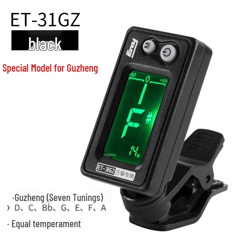 Yinuo ET-31GZ Guzheng Tuner: Clear, Large Screen, Compact, Equal Temperament. чёрный