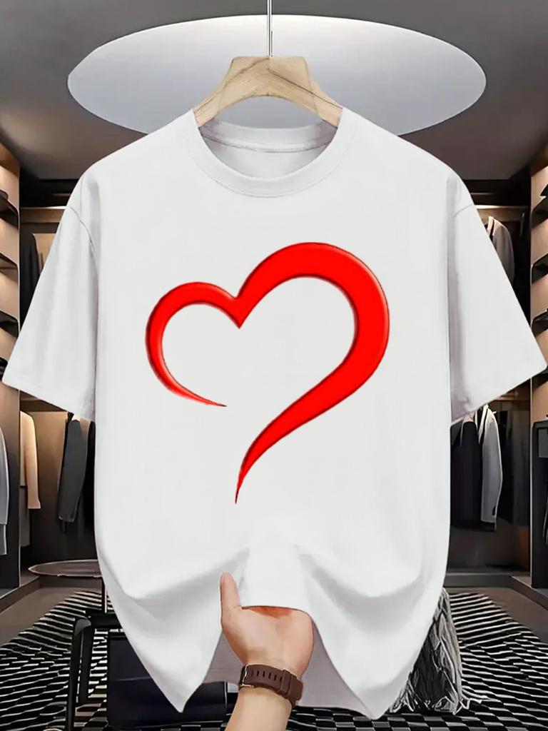 Unisex T-shirt Summer Men'S Fashion Pattern Short-Sleeved Letter Pattern Print T-Shirt
