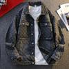 2025 Frühling und Herbst neue trendige Marke Retro Jeansjacke Herren gewaschen kleiner duftender Wind Jacquard Paar Arbeitsjacke