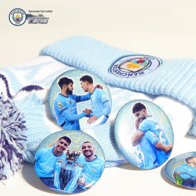 Manchester City FC Player Collectible Pin Badges