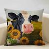 Farm Animals Cows Sheep Pigs Cushion Cover Bedroom Sofa Decorative Pillow Case 45x45CM High-quality Linen Office Accessories
