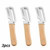 Kitchen Culinary Gadget 2-in-1 Stainless Steel Peeler Ergonomic Wood Handle for Fruit Potato Vegetable Trimming