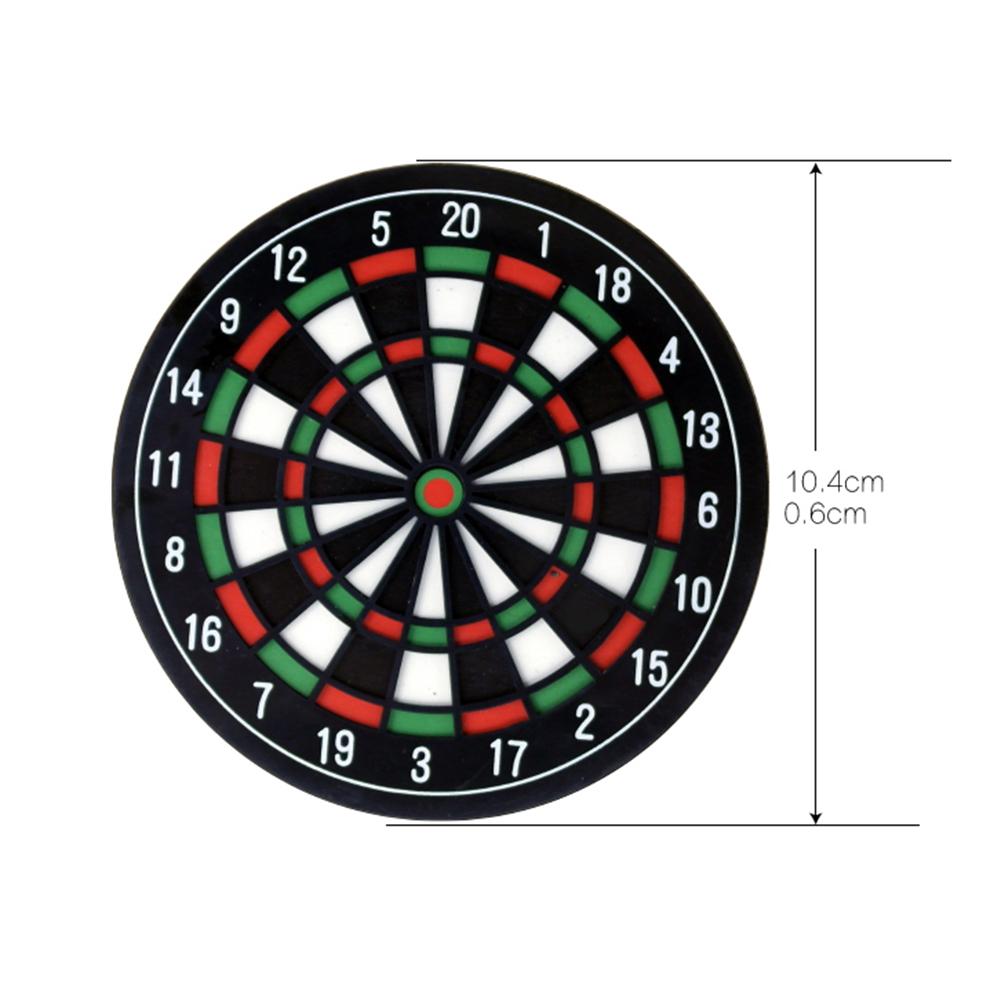 12-4Pcs Dart Board Shape Drinks Coasters Creative Non Slip Round Coasters Heat Resistant Coffee Mug Coasters for Coffee Tea Mat