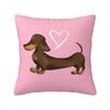 Dachshund Love Cushion Cover Xcm Polyester Wiener Badger Sausage Dog Pillow Case for Sofa Square Pillowcase Home Decorative