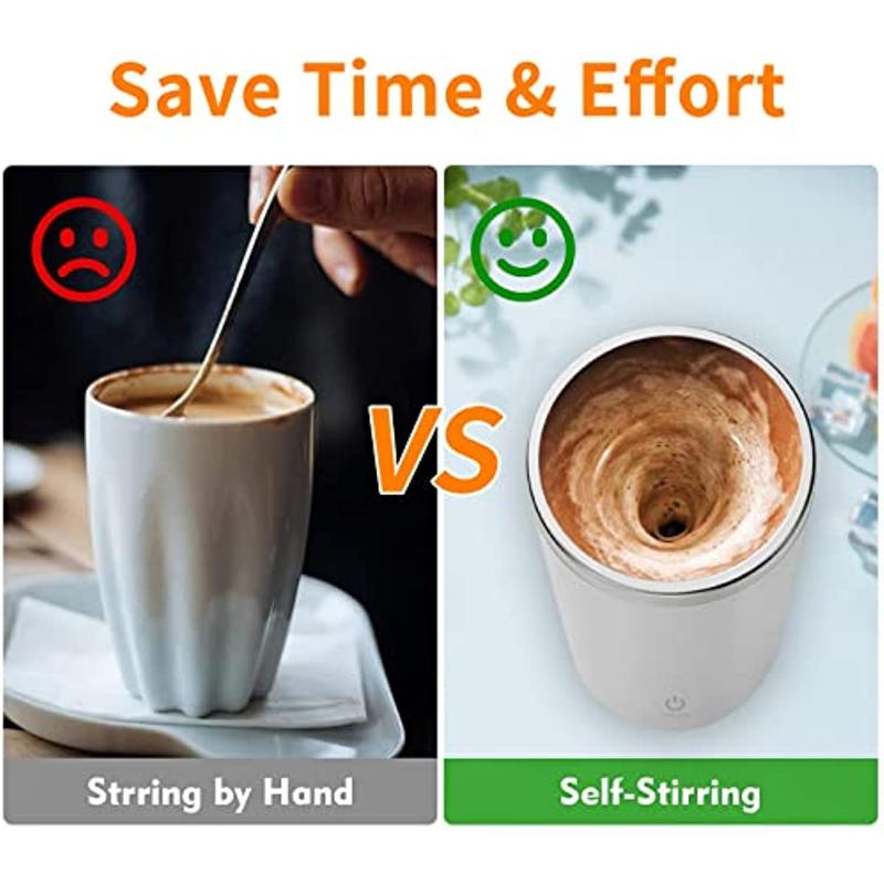 

USB Rechargeable Automatic Self Stirring Magnetic Mug Stainless Steel Coffee Milk Mixing Cup Blender Smart Mixer Water Bottle 350ml жёлтый