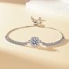 2026 New Simple Fashion Flash Diamond Bracelet Ring Pendant Femininity Light Luxury Jewelry Set