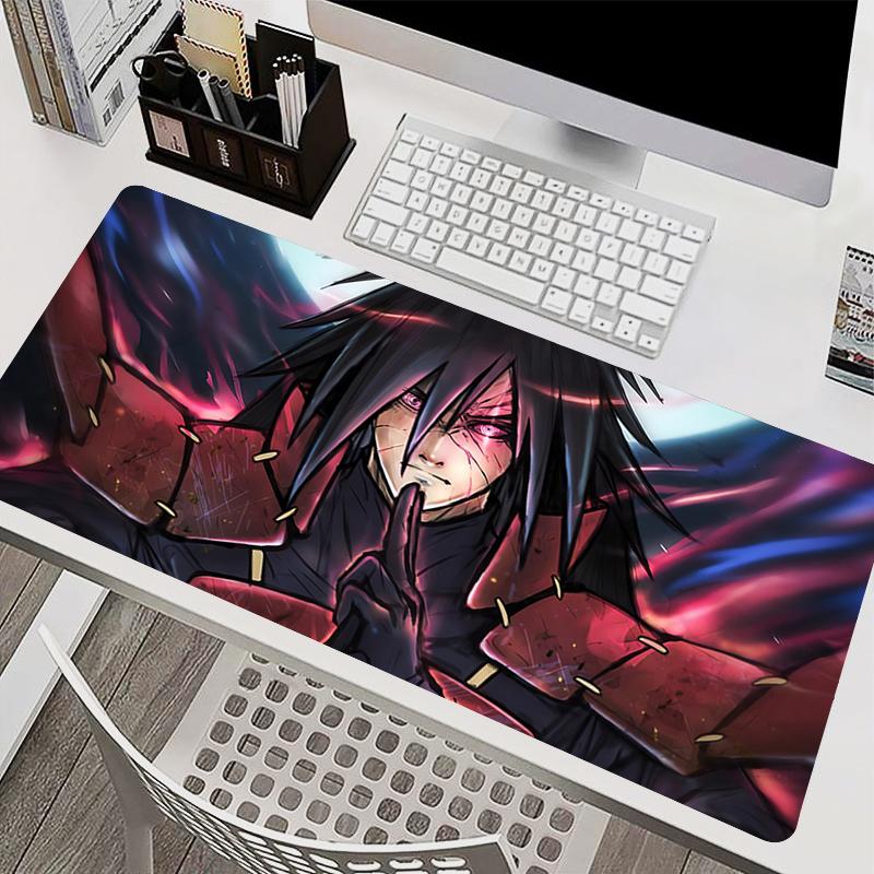 Mousepad Laptop Mouse Pad Office Accessories PC Keyboard Pad Rubber Cup Mat Soft Naruto Madara Uchiha Mouse Mat Large Desk Mat