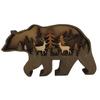 New DIY Wood Elk Brown Bear Ornament Decoration Home Wooden Brown Bear Light Craft Ornament Decor Christmas Gift Crafts