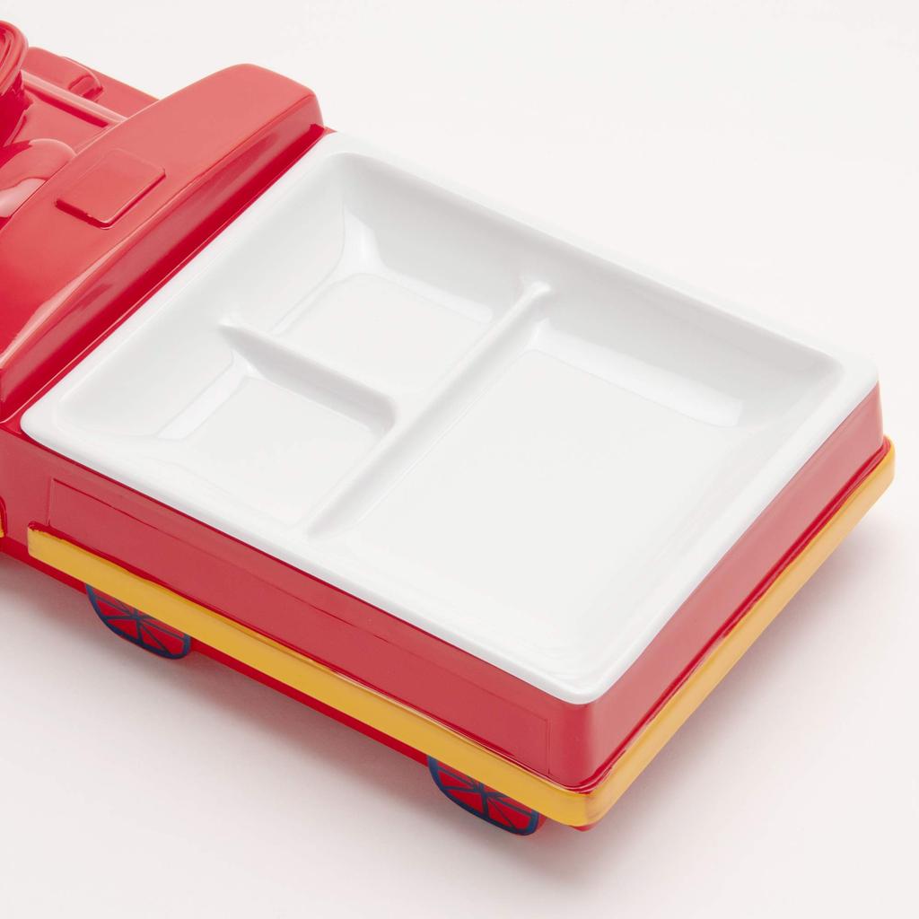 Endo Shoji TKG Children's Lunch Plate, Red, Melamine, Removable Plate, Dimensions (W x D x H): 300 x 150 x 80 mm, Weight: 0.580 kg, Cute Plate for Fun