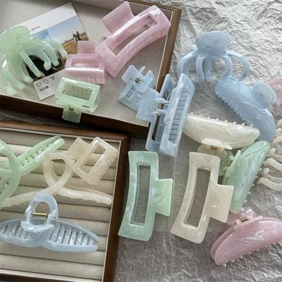 Spring/Summer Creative Ink Wash Half-Updo Claw Clip Hairpin Jewelry