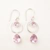 Natural Morganite Gemstone 925 Sterling Silver Jewelry Handcrafted Earrings 2.0" EE-140-2
