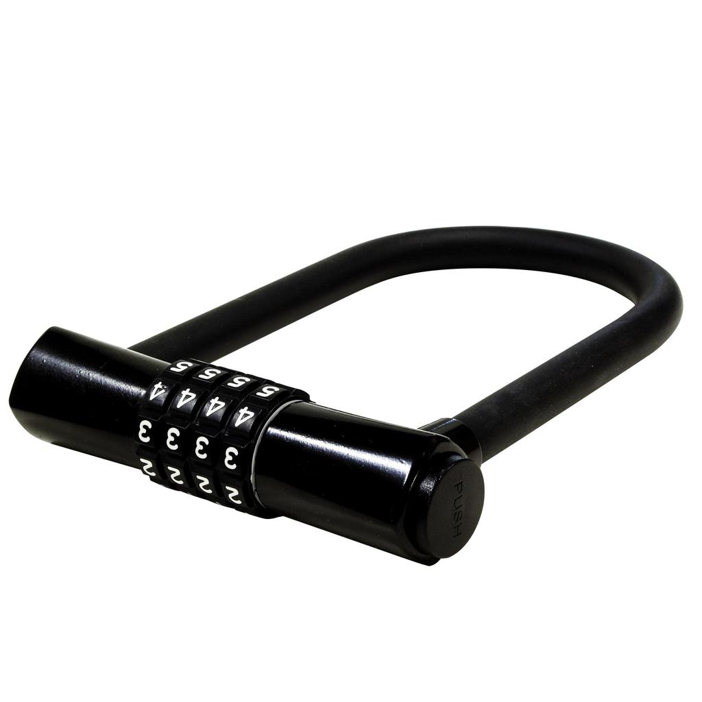 Waki Sangyo Large 110mm Security U-Lock Padlock, Black, Wide, Gate, Motorcycle, IB-153