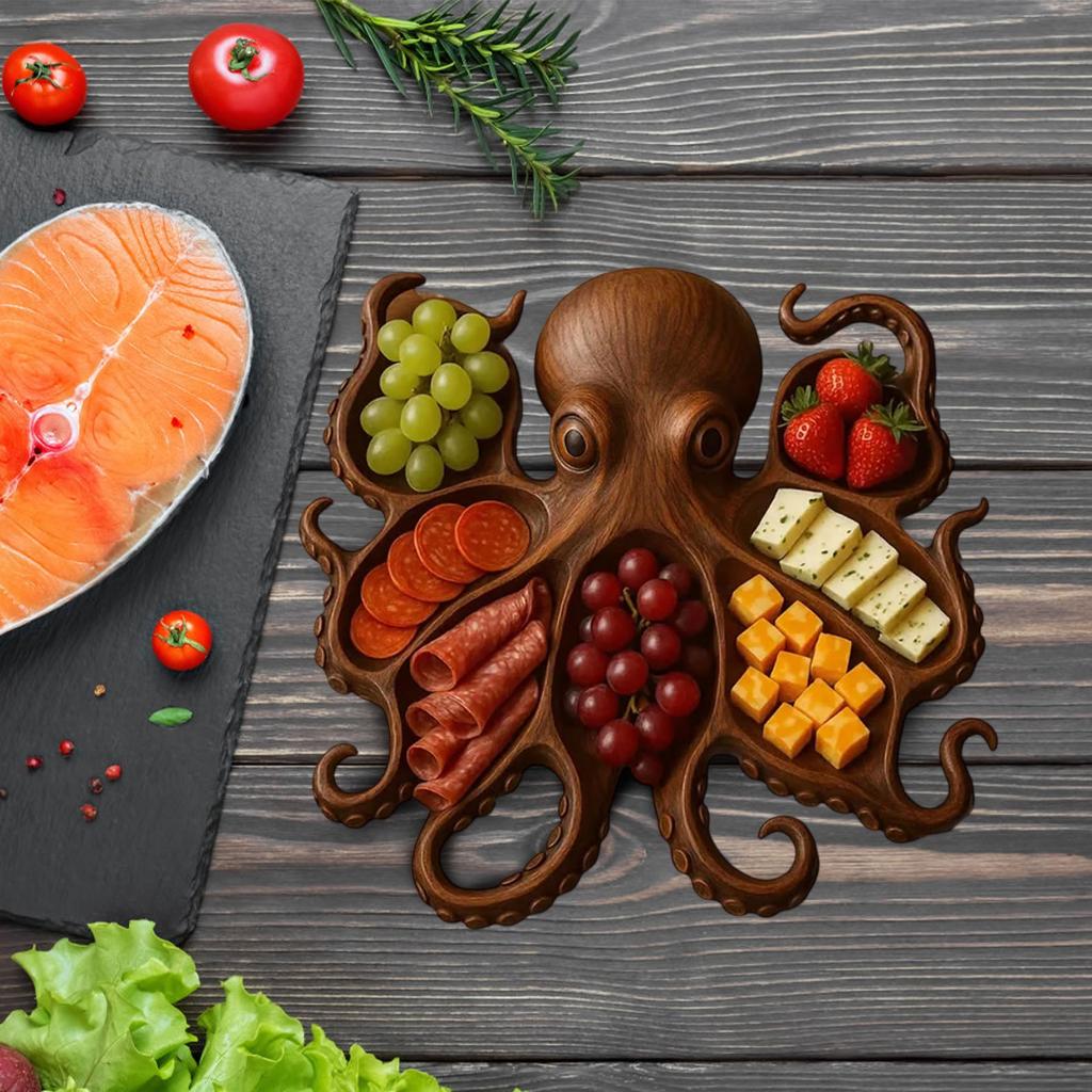 Charcuterie Platter, Nautical Serving Tray For Cheese, Meats & Fruit – Ocean Theme Party Board – Unique Gift For Seafood Lovers & Entertainers