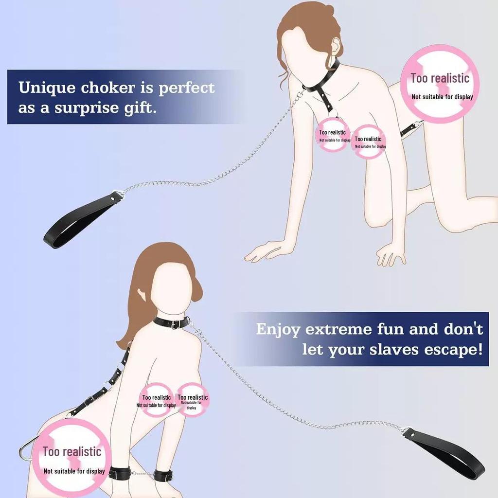 Stainless Steel BDSM Collar and Anal Hook Set