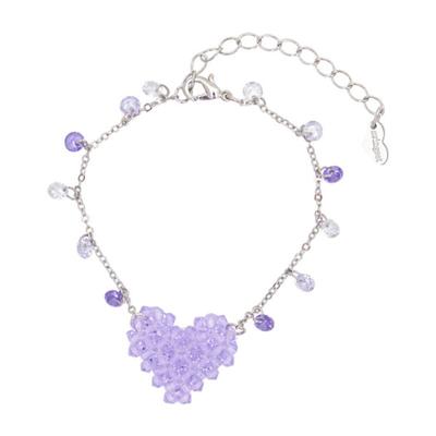 Swingset Single Heart Beads Bracelet (Lavender)