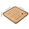 Bamboo Chinese Gongfu Tea Tray Box with Water Storage Drainage Serving Wood Marble Holder Table