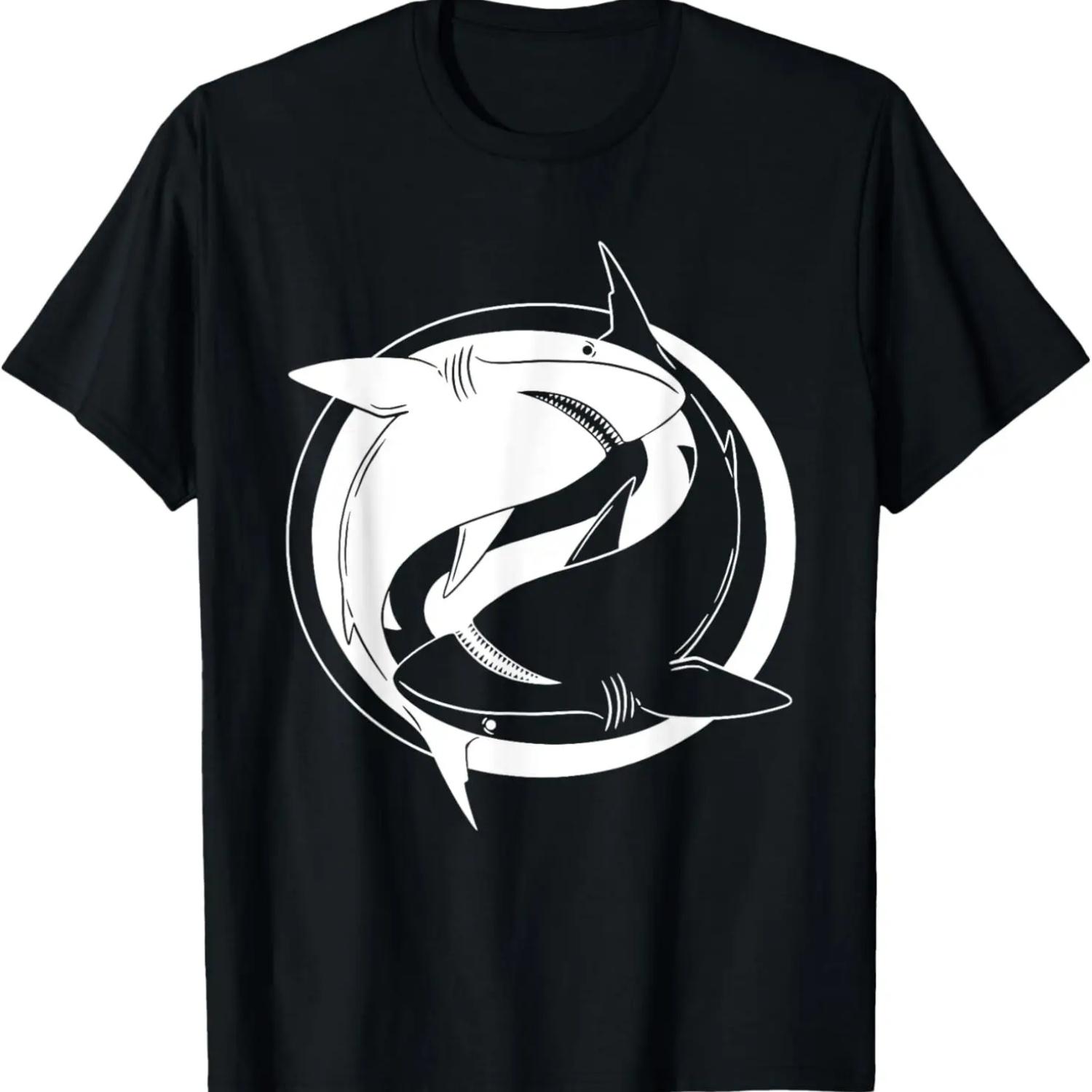 Yin Yang Shark T-Shirt S чёрный