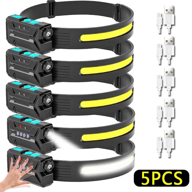 Strong LED Induction Headlight COB Floodlight USB Charging Head Ultra Bright Work Light Outdoor Fishing Exploration Flashlight